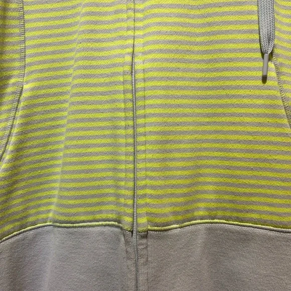 GapFit Neon Striped Sweatshirt Medium | Athletic Pullover Crewneck Bright Stripe - Picture 5 of 5